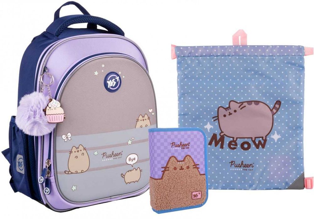 Набір YES Pusheen Playful (рюкзак,сумка,пенал)