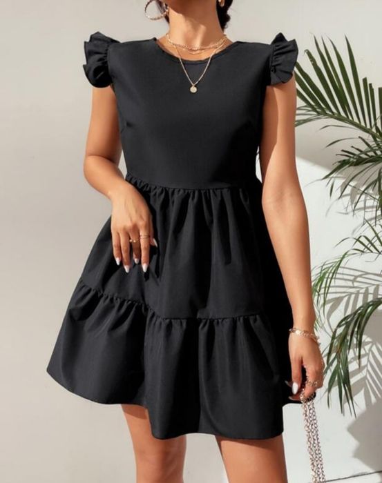 Сукня вільного крою з рюшами.SHEIN