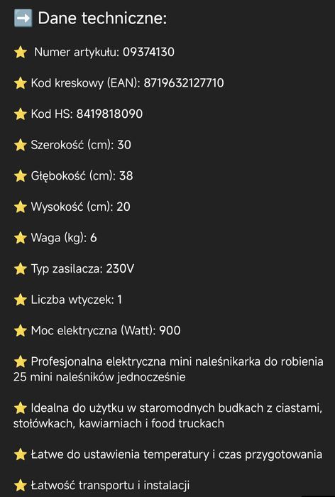 Opiekacz do mini Naleśników