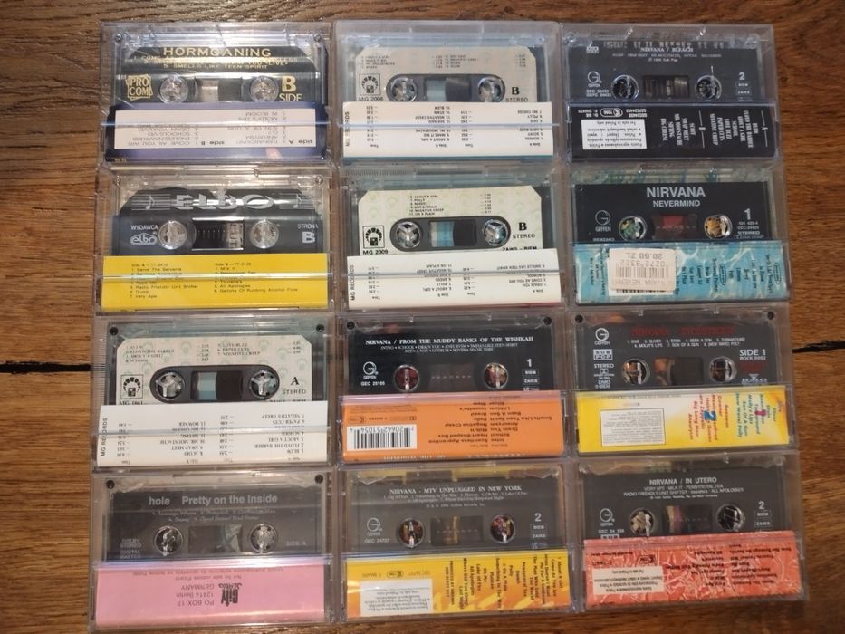 Nirvana 12 kaset Nevermind In utero Incesticide live bootleg Bleach Hormoaning