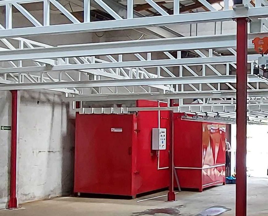 Piec olejowy gazowy kabina komora malarnia lakiernia proszkowa