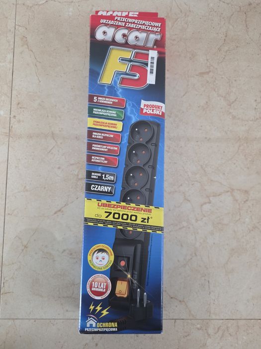 NOWA listwa przepięciowa zasilająca ACAR F5 1,5mb