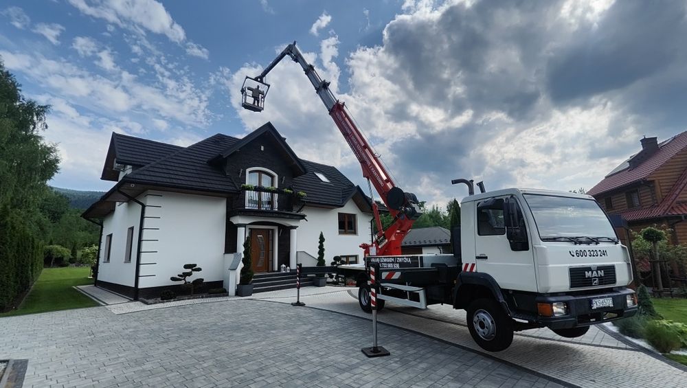 Dźwig dekarski 32m + zwyżka