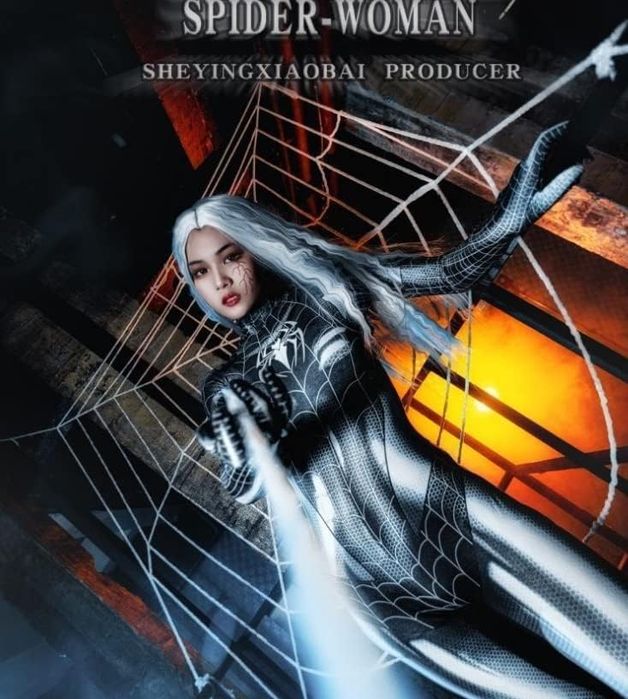 Filmowy Kostium Superbohaterki Spider - Woman Dla Kobiet Rozmiar L
