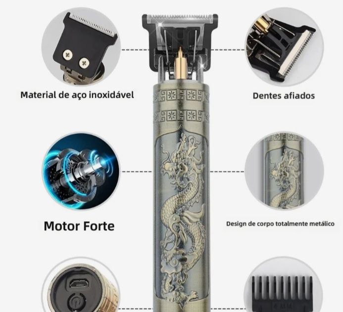 Máquina de corte de cabelo e barba .