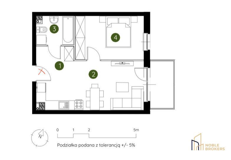 ul. Piaszczysta | 2 Pokoje | 40m2 | Bez Pcc