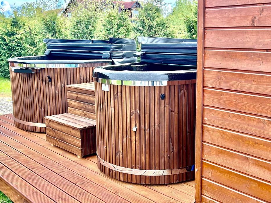Balia ogrodowa gorąca beczka jacuzzi hydromasaż aeromasaż grzałka 3KW
