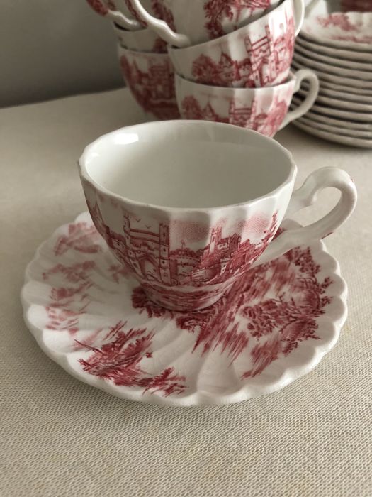 Servico de cha e de cafe de louca inglesa