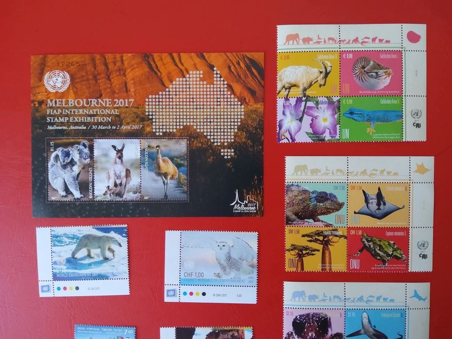 23126#Lote de 16 selos+1 booco de 3 selos NOVOS estrangeiros Fauna etc