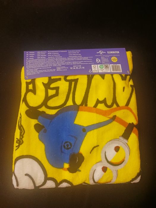 Ponczo kąpielowe plażowe Minionki / nowe 50cm x 115cm