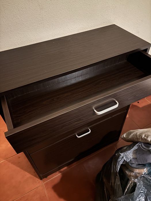 Sapateira escura 3 gavetas