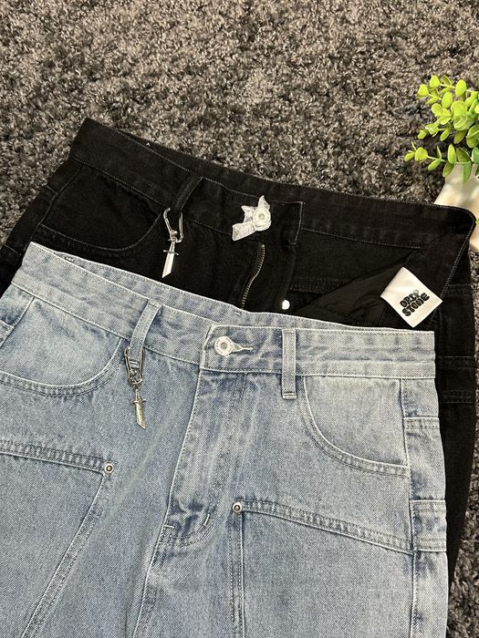 Джинси Vescartes / Сакура jeans Sacura baggy / Широкі джинси з лицарем