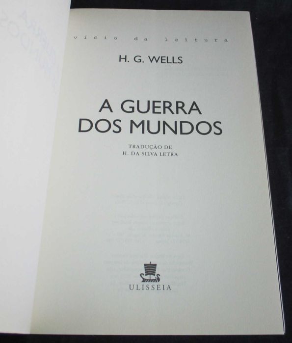 Livro A Guerra dos Mundos H. G. Wells