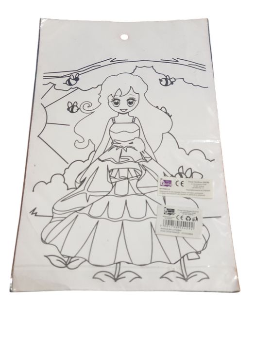 Kolorowe naklejki kolorowanka 25 x 18,5 cm zestaw 55 literek