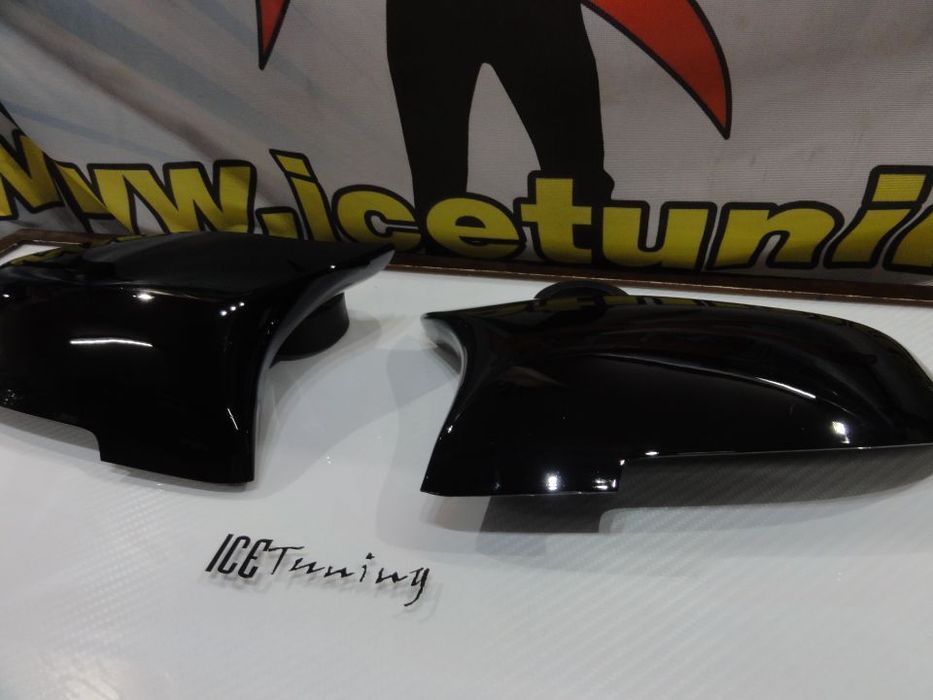 Capas, carcaça espelhos M4 look preto brilhante BMW F10 F11 F18 F07 (GT 5GT) F06 F12 F13 F01 F02