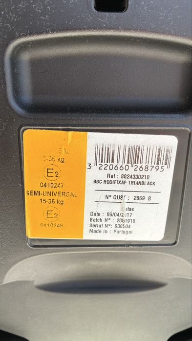 Cadeira Auto BEBECONFORT 15-36kg ISOFIX