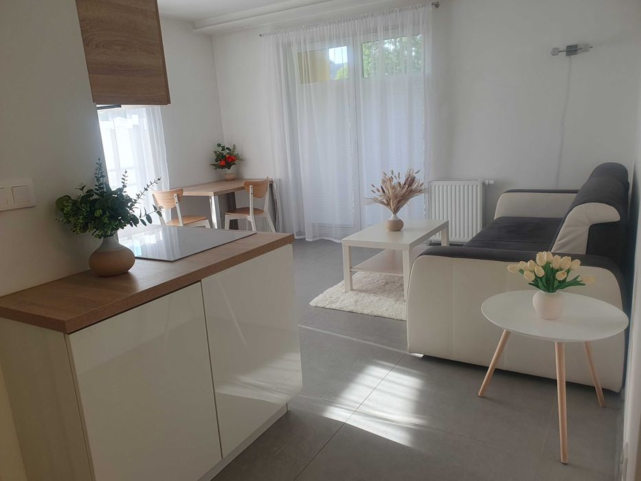 Słoneczne 2 pokojowe mieszkanie - salon z aneksem oraz sypialnia - Więcej