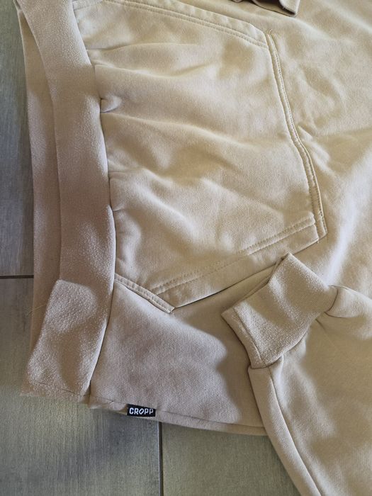 Beżowa bluza z kapturem cropp r. S
