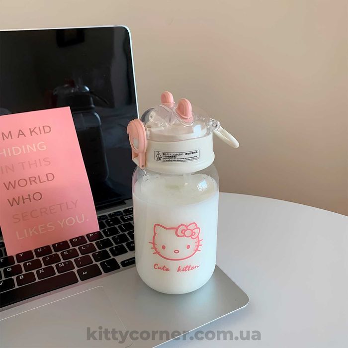 Дитяча пляшка для води Hello Kitty хелоу кіті Пляшка для молока