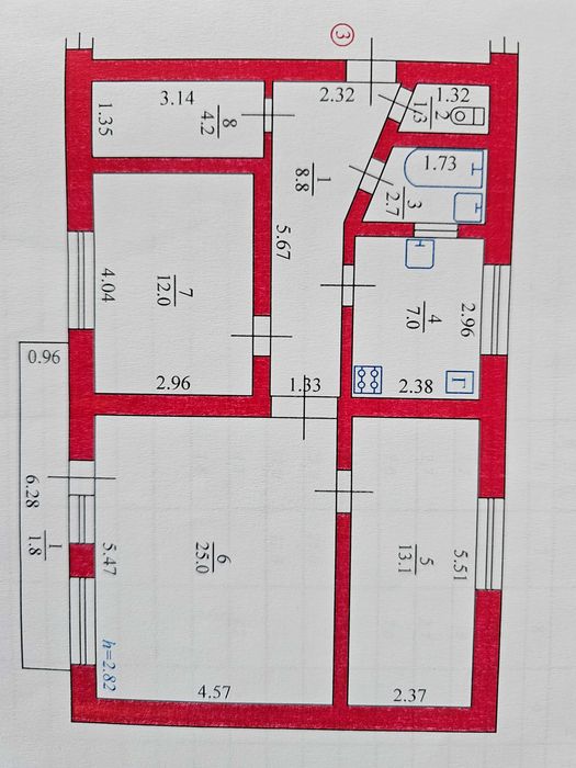 Індивідуальна три кімнатна квартира, з гаражем та видом на річку Супій Є відеогляд