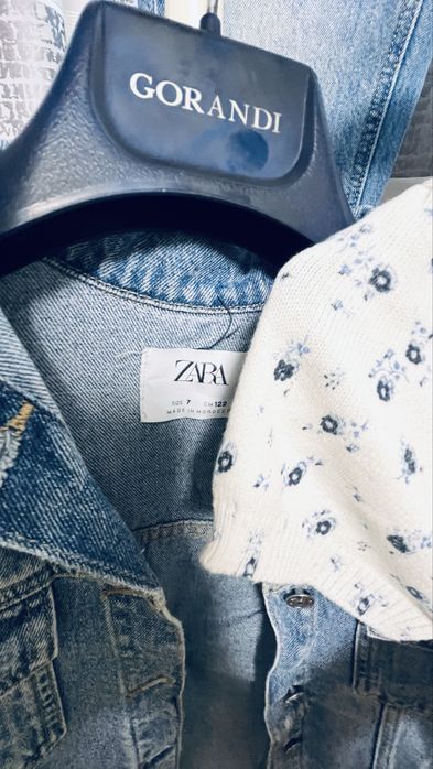 Комплект на 128 см, джинси+ джинсова куртка Zara, реглан