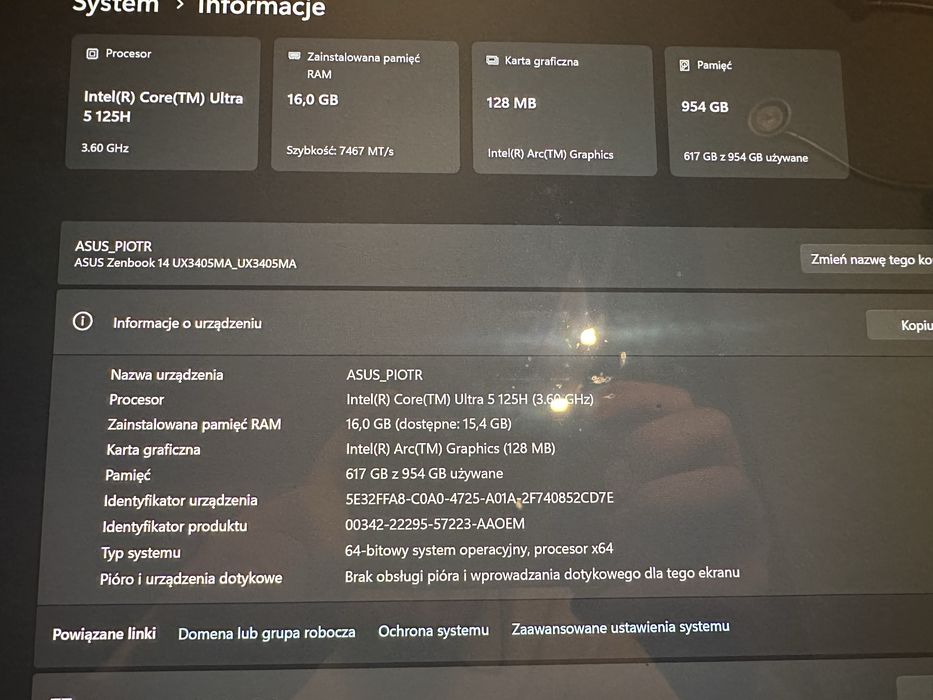 Asus Zenbook UX3405 14 OLED 16GB RAM/ 1TB ssd