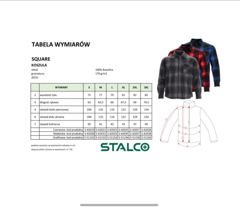 Koszula robocza flanelowa 100% Bawełna Tanio