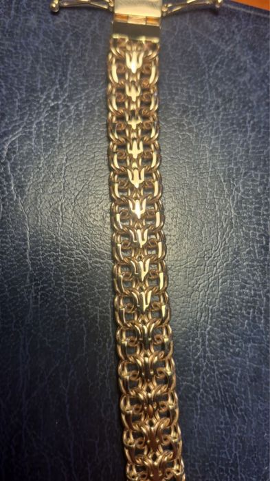 Золотий браслет «Тризуб» 50 г