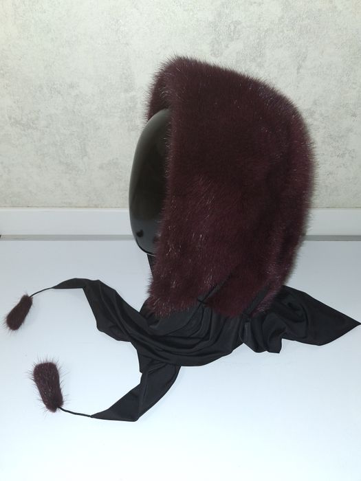 Капор-хустка з норки