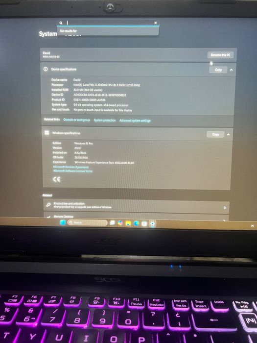Acer Nitro 5 AN515-55 — i5-10300H | 32GB RAM | 512GB SSD