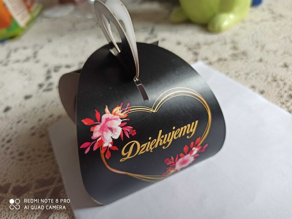 Ślub Pudełko podziękowanie dla gości