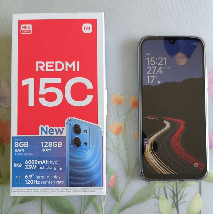 Redmi 15C  Midnight Black 4GB  RAM  128GB ROM