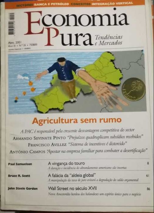 8 revistas antigas "Economia Pura" mais 20 anos - NOVAS Lote 1