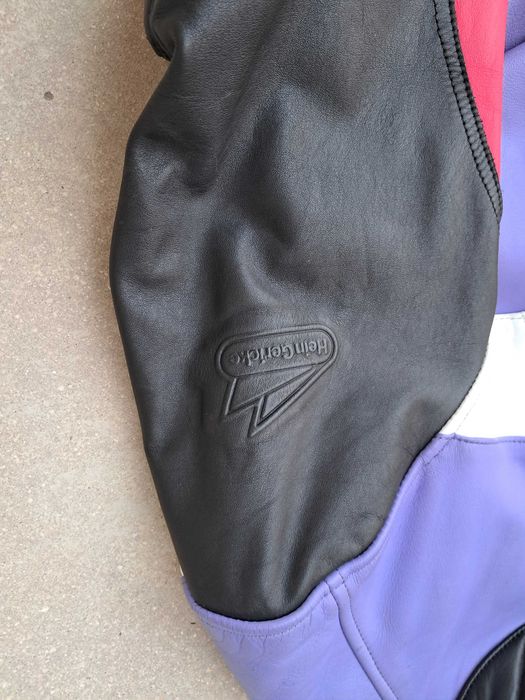 Fato macaco macacão em couro verdadeiro duas peças