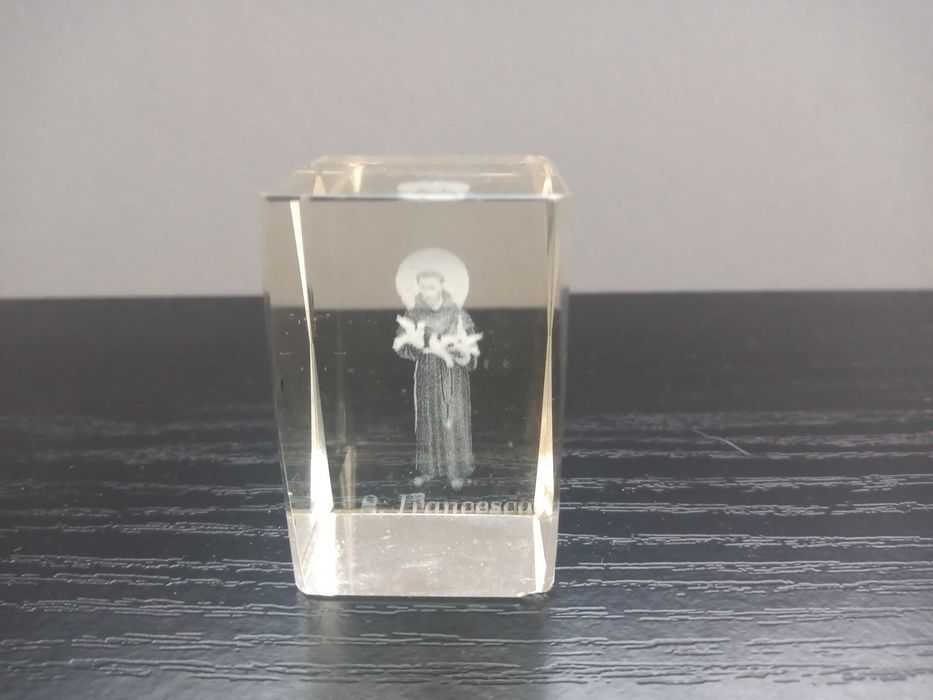 Szklane Figurki 3D Hologram Dewocjonalia Zestaw 4 Sztuk