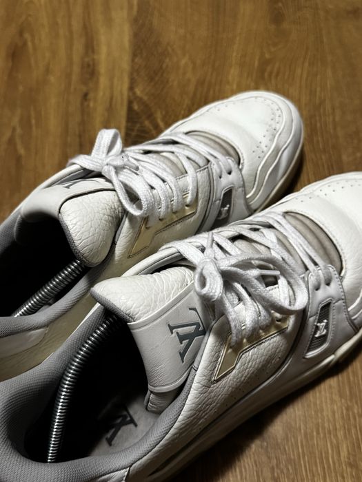 Louis vuitton trainer meskie buty biale beżowe oryginalne
