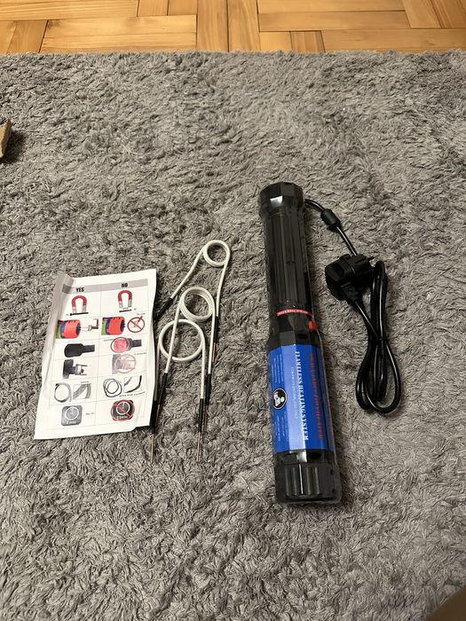Ręczna nagrzewnica indukcyjna 1000W-1400W do śrub, bezpłomieniowa + cewki ZESTAW