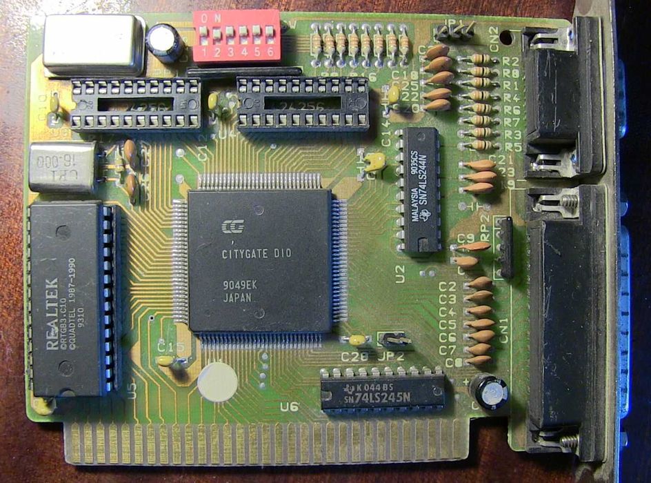 Видеокарта старая ECA Unigue UN-010 8bit 256KB ISA