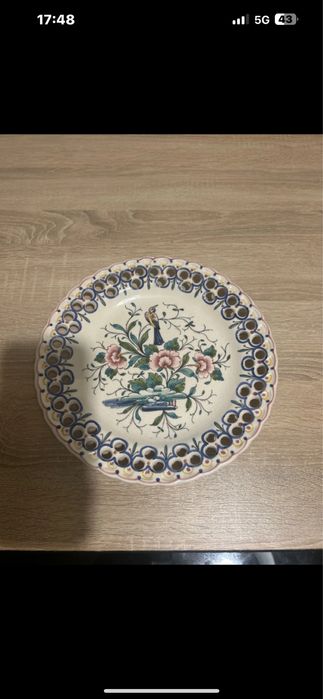 Prato de decoração porcelana