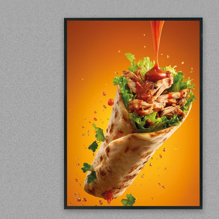 plakat reklamowy kebab, plakat kebab, plakat bar restauracja kebab