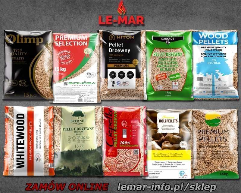 Pellet Pelet certyfikowany sosna/buk/dąb Brykiet z dostawą