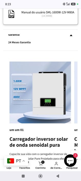 Inversor solar híbrido 1.6