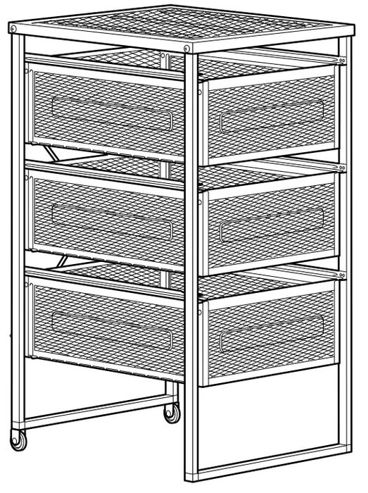 Комод IKEA стеллаж  LENNART  новый  темно-серый
