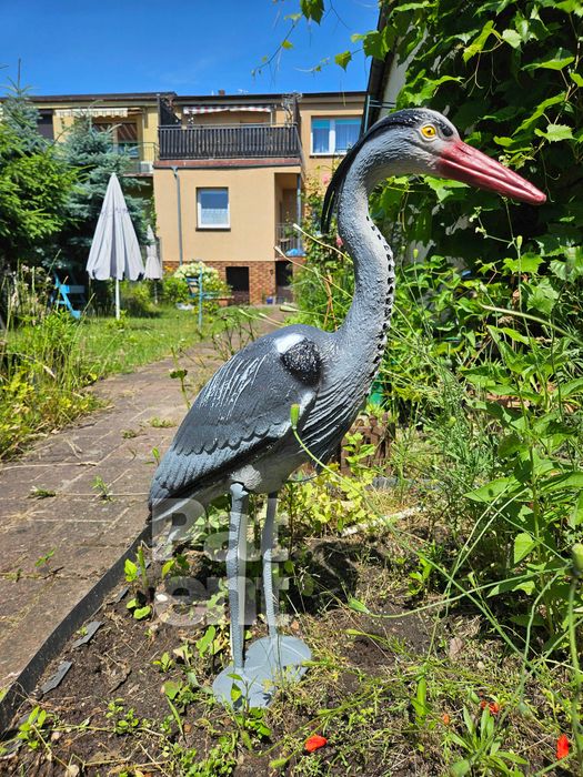 Figurka dekoracja czapla 70 cm wysoka ozdoba dom ogród taras