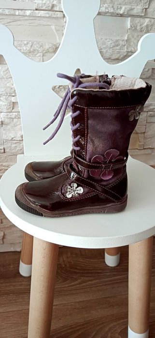Botki długie dla dziewczynki fioletowe nieocieplane r. 24
