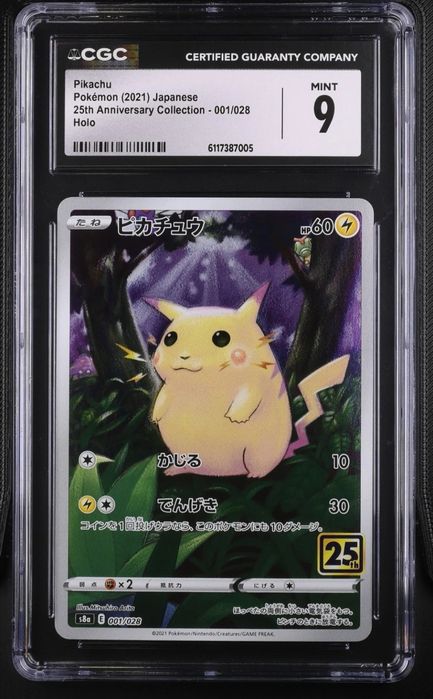 Pikachu Holo Japonês - CGC Mint 9 (25th Anniversary 001/028)