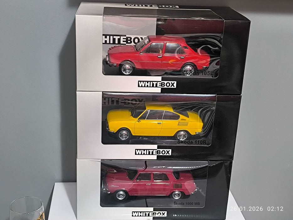 Zestaw Modeli SKODA 1:24 Whitebox 105L 110R 1000MB - nie Hachette