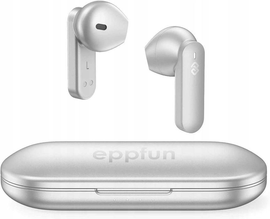 Słuchawki douszne Bluetooth Premium Deep Bass srebrne Eppfun