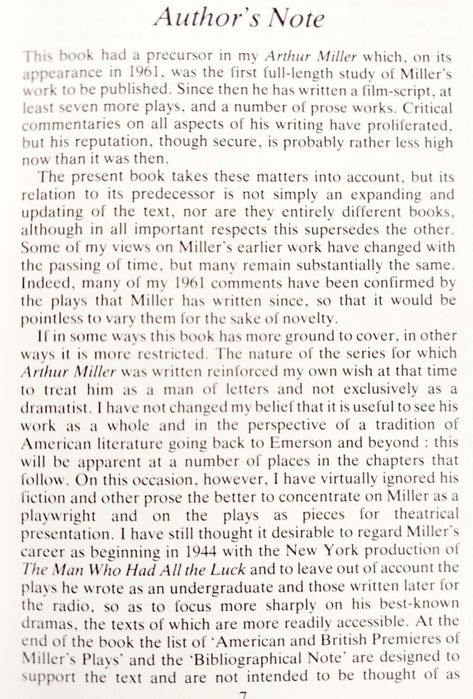 Arthur Miller / A Sua Obra