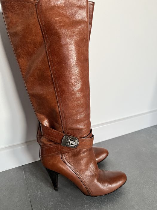 Kozaki Prima Moda 38 brązowe skóra naturalna